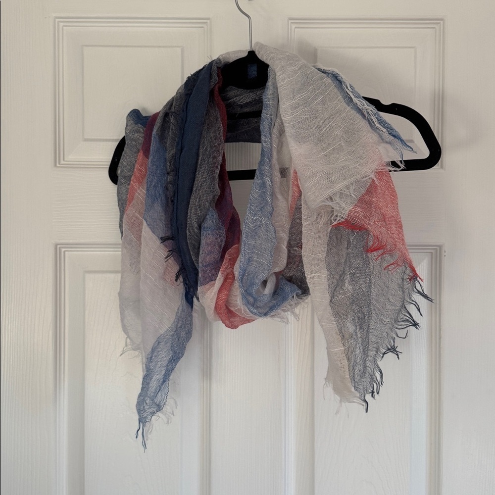 Sonoma Elegant Red, White, and Blue Scarf